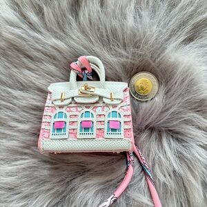 Mini Birkin style Handbag charm